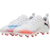 Image de PUMA FUTURE 8 PLAY FG/AG Jr Unisex Sportschoenen - PUMA White-PUMA Black-Glowing Red