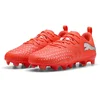 Image de PUMA FUTURE 9 PLAY FG/AG Jr Unisex Sportschoenen - Glowing Red-PUMA White-PUMA Black-PUMA Silver