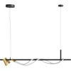 Image de Maytoni hanglamp Tau   textiel en aluminium, zwart/goud, LED