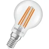 Image de OSRAM Energy Class LED-lamp in klassieke minibolvorm, 3,8 W / 806 lm, EEK A, warm wit licht (2700 K), CRI 80, gemaakt van helder gekleurd loodvrij glas, E14 fitting, IP20, 45 mm diameter.