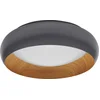 Image de LEDVANCE ORBIS Livia LED plafondlamp met metalen ring, grijs/hout decor, 16W, 750lm, 3000K, 300mm, 830 vriendelijk warm wit, dimbaar in 3 niveaus door te klikken, IP20, inclusief schroeven/pluggen