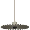 Image de OSRAM Decor Geplooide decoratieve lampenkap hanglamp met E27 fitting, gemaakt van metaal, 295mm, IP20, beige