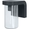 Image de OSRAM buitenwandlamp E27 helder glas, modern design aluminium in donkergrijs, IP44-bescherming, slagvast IK03, wandlamp voor terras en balkon