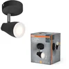 Image de OSRAM LED SPOT PEAR plafondmontagespot, zwart, 4,3W, 210lm, gericht licht met warm witte lichtkleur, met flexibele GU10 kop, inclusief GU10 lamp, IP20, 2700K.