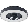 Image de OSRAM SMART+ buiten wand- & plafondlamp + camera, warm witte LED-lamp (3000K), hoogwaardige polycarbonaat behuizing in donkergrijs, geïntegreerde speaker, geheugenkaart, slimme WiFi-technologie