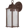 Image de OSRAM buitenwandlamp, roestkleurig, E27, aluminium behuizing, glazen afdekking, IP43, 220 240 V, 105 mm lengte, 150 mm breedte, 293 mm hoogte, 1 lichtbron, montageschroeven