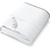 Image de Beurer Elektrische onderdeken 1 persoons - Elektrische deken 150x80cm - Snelle opwarming - Veiligheidssysteem - Ademend fleece -Elastische banden - Wit
