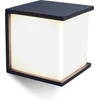 Image de LUTEC Box Cube Wandlamp voor Buiten - E27 - Donkergrijs