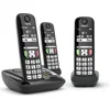 Image de Gigaset A735A Trio - draadloze telefoon met antwoordapparaat - duidelijk scherm met goed contrast - echte allrounder voor thuis en kantoor -Zwart