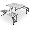 Image de Deuba Campingtafel Set   Aluminium 4 Stoelen Inklapbaar   Grijs
