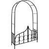 Image de Gardebruk Rozenboog Metaal   met Deur Poort 240x140x40cm   Zwart