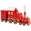 Image de Spielwerk Adventskalender Locomotief - 24 Lades Hout 42x23x11cm - Rood
