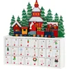 Image de Spielwerk Adventskalender Winterlandschap - 24 Lades Hout 38x8x42 - Wit