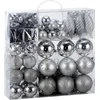 Image de Deuba Kerstboomballen - Set van 103 Kunstof Mat Glanzend - Zilver