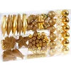 Image de Deuba Kerstboomballen - Set van 102 Kunststof Ø3-6cm - Mat Glanzend Goud