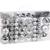 Image de Casaria Kerstballen 66 er Set - Mat Glanzend Ø 3/6 cm Zilver