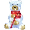 Image de Deuba Kerstfiguur Teddy - LED Acryl 25cm Binnen Buiten   Wit Licht
