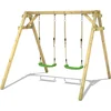 Image de Wickey Smart Move Schommelframe - Dubbele schommel met flexibele houten verbinder - Compact design - 240x260x215 cm - Groen