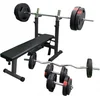 Image de Gorilla Sports Halterbank Zwart met 100 kg Halterset - Fitnessbank - Halter met gewichten - Gripper Kunststof