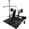 Image de Gorilla Sports Fitnessbank Zwart Met Gewichten 100 kg - Lat Pulley - Puzzelmat - Complete Set Gripper Kunststof