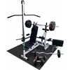 Image de Gorilla Sports Fitnessbank Wit Met Gewichten 100 kg - Lat Pulley - Puzzelmat - Complete Set Gripper Kunststof