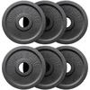 Image de Gorilla Sports Halterschijven Set - Bundel - 30 kg (6 x 5 kg) - Gietijzer - Zwart - 50 mm