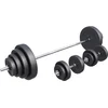 Image de Gorilla Sports Lange Halterset 100 kg - Kunststof - Schroefsluitingen - Gewichten