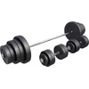 Image de Gorilla Sports Halterset 130 kg - Gripper Kunststof - Schroefsluiting - Gewichten