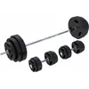 Image de Gorilla Sports Lange Halterset 100 kg - Gripper Kunststof - Schroefsluiting - 30 mm
