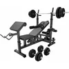 Image de Gorilla Sports Universele Halterbank + 70 kg Halterset - Kunststof