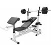 Image de Gorilla Sports Universele Halterbank + 40 kg Halterset - Kunststof - Halterstang met gewichten