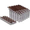 Image de Gorilla Sports Vloermatten - Beschermingsmatten - 18 matten + 8 eindstukken - 30x30 - Puzzel mat - Donkere houtlook