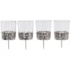 Image de LOBERON Windlicht set van 4 Pinelle helder/zilverkleurig