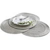 Image de LOBERON Placemat set van 4 Barningham zilverkleurig