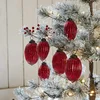 Image de LOBERON Kerstversiering, set van 6 Blavet antiekrood