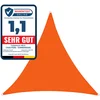 Image de FLOORDIREKT Zonnescherm 3,6 x 3,6 x 5,1 m - Oranje - Driehoekig - incl. bevestigingsmateriaal - Scheurvast polyesterweefsel - Waterafstotend geïmpregneerd - Zonwering