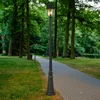 Image de Lindby - Lantaarnpalen - 1licht - Aluminium, glas - H: 211 cm - E27 - antraciet, helder