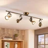 Image de Lindby - plafondlamp - 4lichts - Metaal - H: 15 cm - GU10 - oud messing