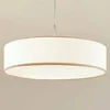 Image de Lindby - Hanglamp - 3lichts - Stof, metaal - H: 12 cm - E27 - wit, nikkel mat
