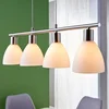 Image de Lindby - hanglamp - 4lichts - Glas, metaal - E14 - wit, mat nikkel
