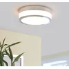 Image de Lindby - Plafondlamp badkamer - 2lichts - Glas, metaal - H: 9 cm - E27 - opaalwit, chroom