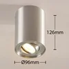 Image de Arcchio - plafondlamp - 1licht - Aluminium - H: 12.5 cm - GU10 - geborsteld aluminium