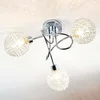 Image de Lindby - plafondlamp - 3lichts - Metaal, glas - H: 23.5 cm - G9 - zilver, chroom