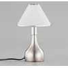 Image de Lindby - Tafellamp - 1licht - glas, metaal - H: 25.5 cm - E14 - wit albast, gesatineerd nikkel