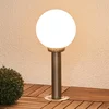 Image de Lindby - buitenlamp - 1licht - Roestvrij staal, PMMA - H: 45 cm - E27 - roestvrij staal, opaalwit