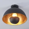 Image de Lindby - plafondlamp - 1licht - Metaal - H: 26 cm - E27 - zwart, goud mat