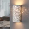 Image de Lindby - wandlamp - 1licht - gips, metaal - H: 24 cm - E14 - wit