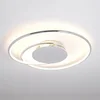 Image de Lindby - LED plafondlamp - 1licht - Kunststof, metaal - H: 5 cm - wit, chroom - Inclusief lichtbron