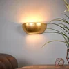 Image de Lindby - Wandlamp - 1licht - gips, metaal - H: 9.5 cm - E14 - goud