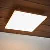 Image de Lucande - LED plafondlamp - 1licht - Aluminium, polycarbonaat - H: 4.8 cm - donkergrijs, wit - Inclusief lichtbron